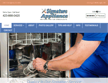 Tablet Screenshot of chattanoogaappliancerepairman.com